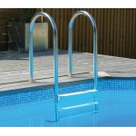 Wooden Pool Stainless Steel Ladder